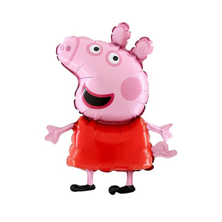 Balon Foliowy - Świnka Peppa 36 cm Grabo na patyk